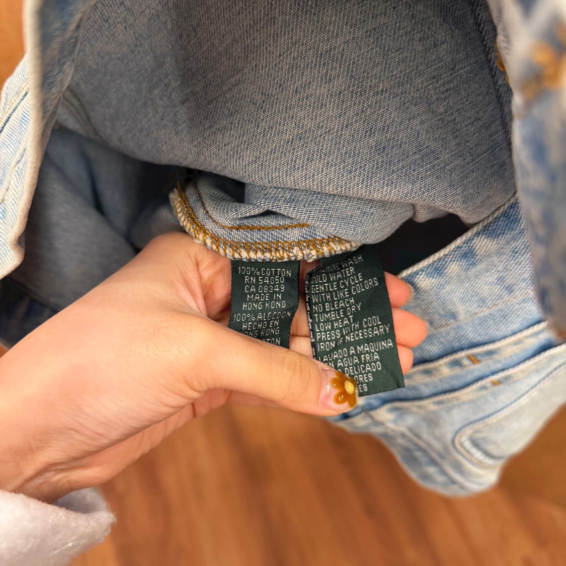 랄프 로렌 진스 컴퍼니 데님 자켓 워크 포켓 로고 패치 디테일 블루 상품이미지8