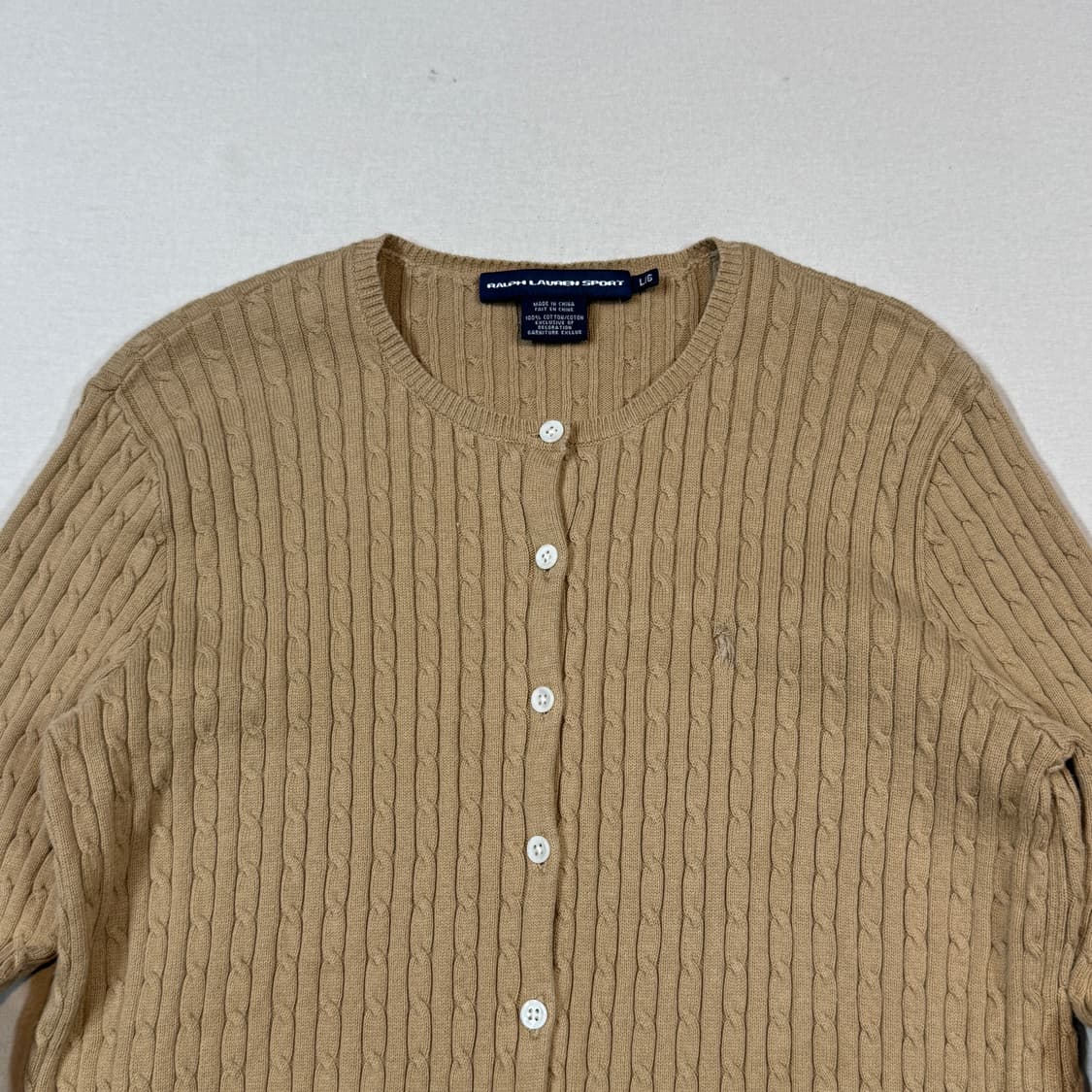 L) 폴로 랄프로렌 코튼 케이블 꽈배기 가디건 상품이미지3