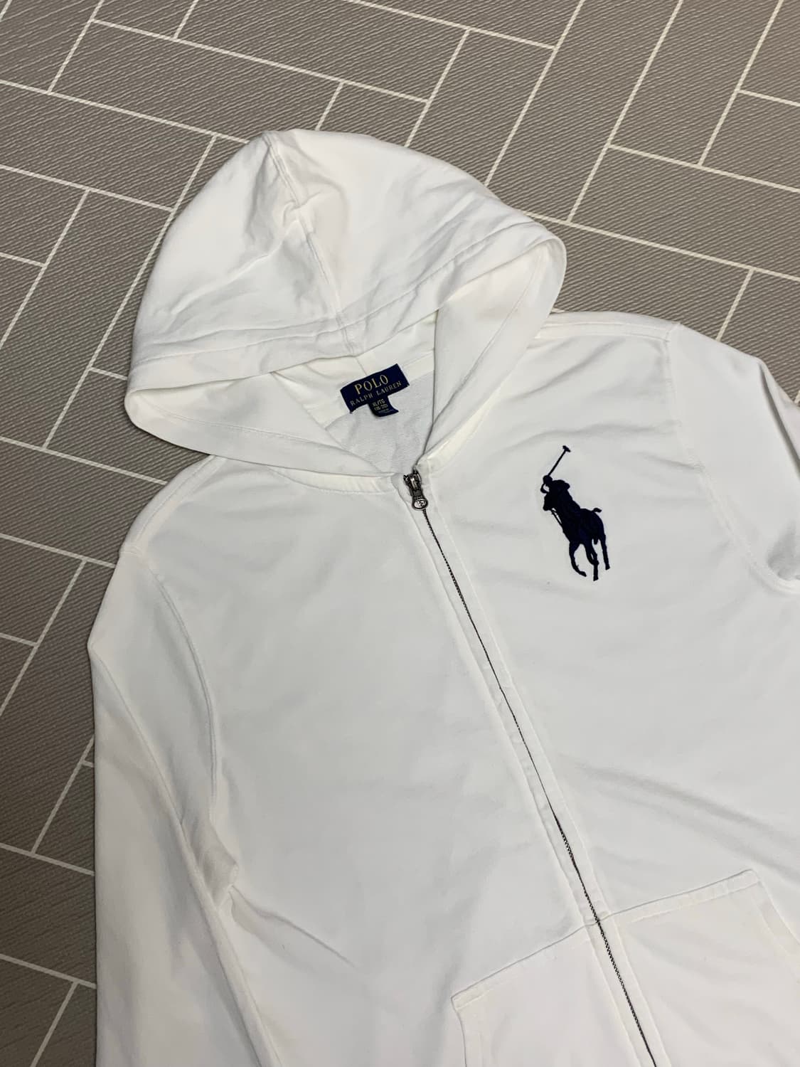폴로 빅포니 후드집업 화이트 상품이미지3
