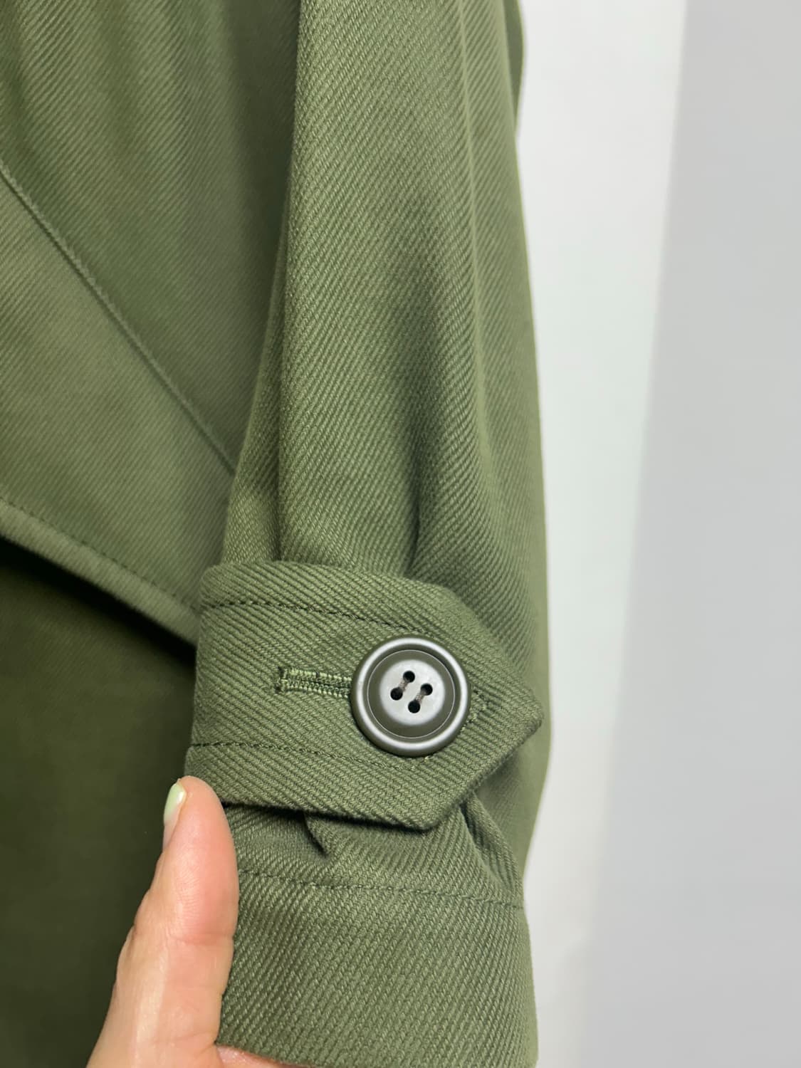 일본브랜드 Jean Neret 카키색 트렌치 코트 상품이미지4