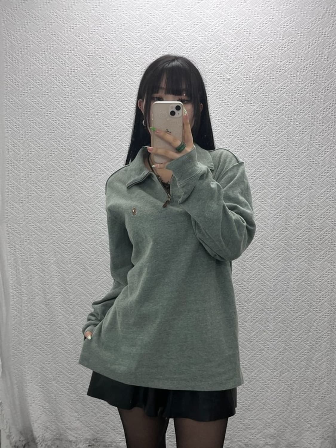 폴로 랄프로렌 빈티지 캐주얼 반집업 카라 니트 L C09238 상품이미지1