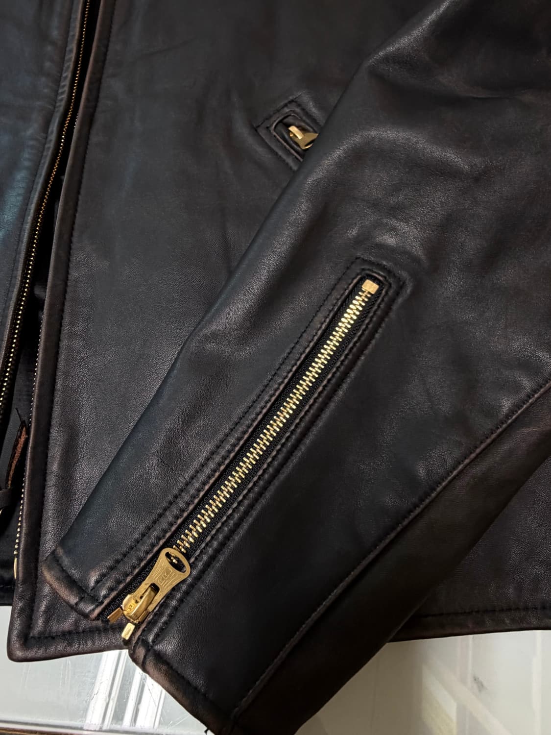 rrl 더블알엘  j100 모토가죽바이커 xl 상품이미지5