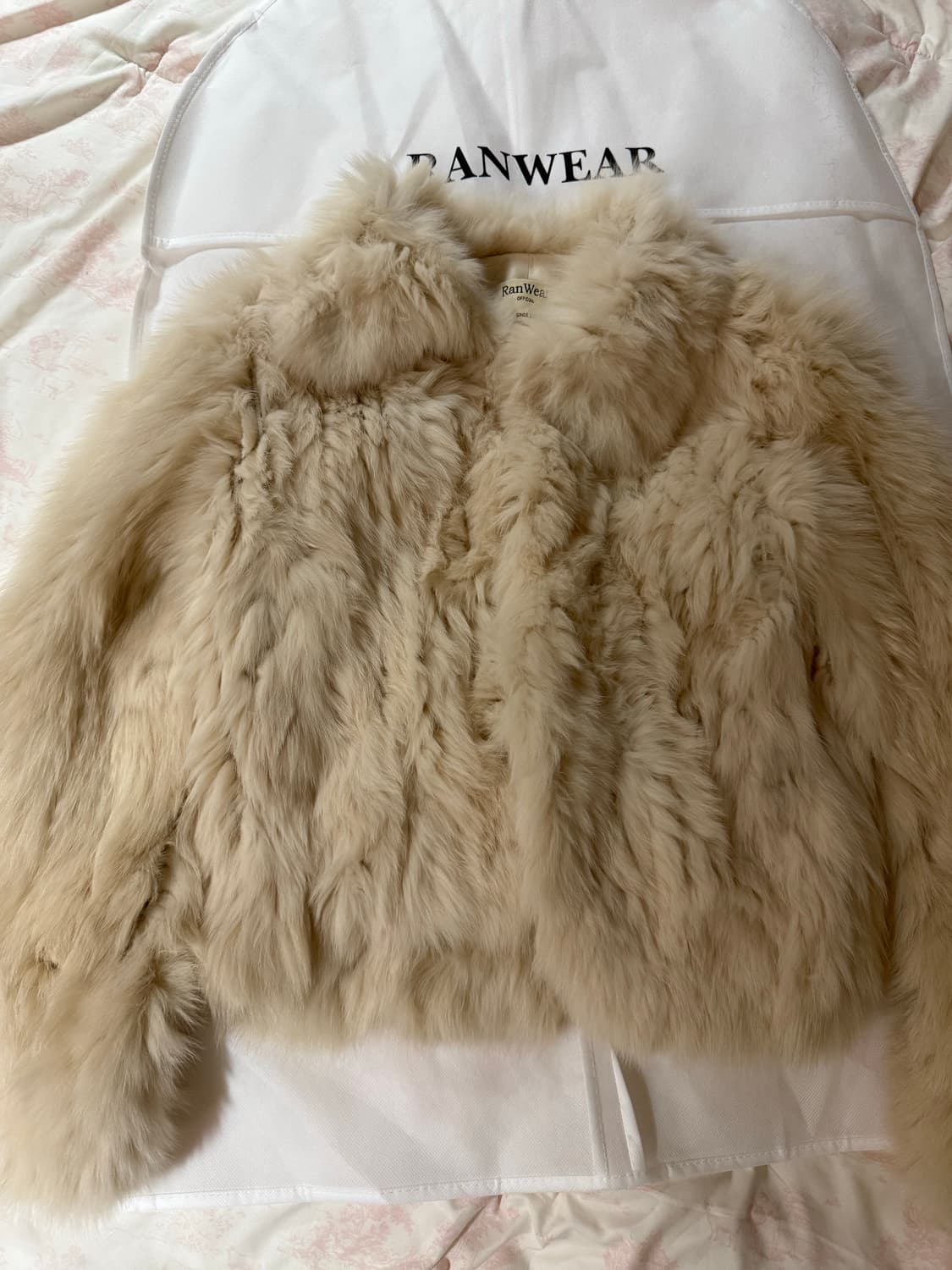 달빛 미스트 럭셔리 스몰 스트라이프 플레어 윔 폭스 퍼 코트 상품이미지4