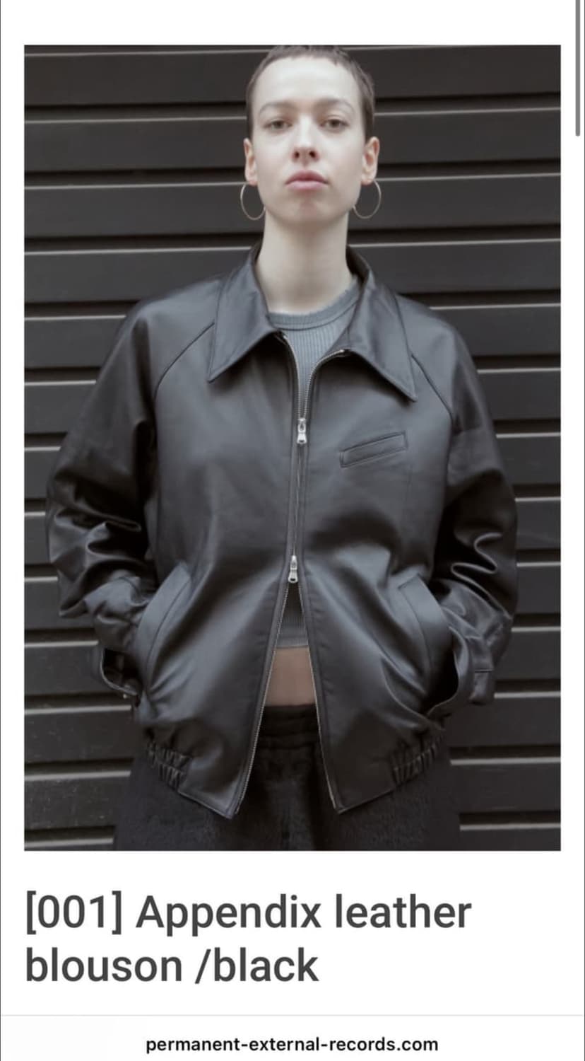 Appendix leather blouson balck 상품이미지1