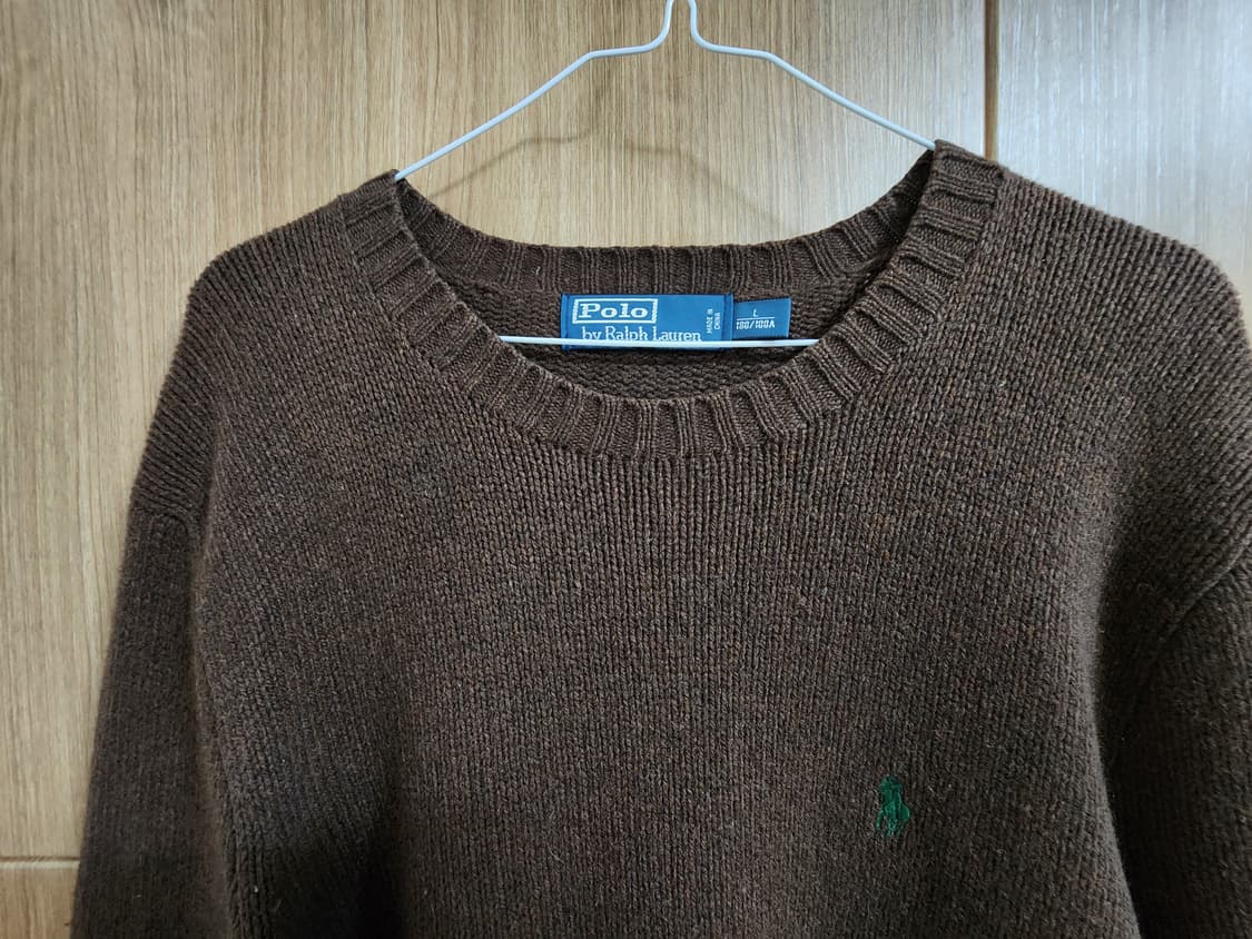 (L)폴로 니트 브라운 상품이미지2