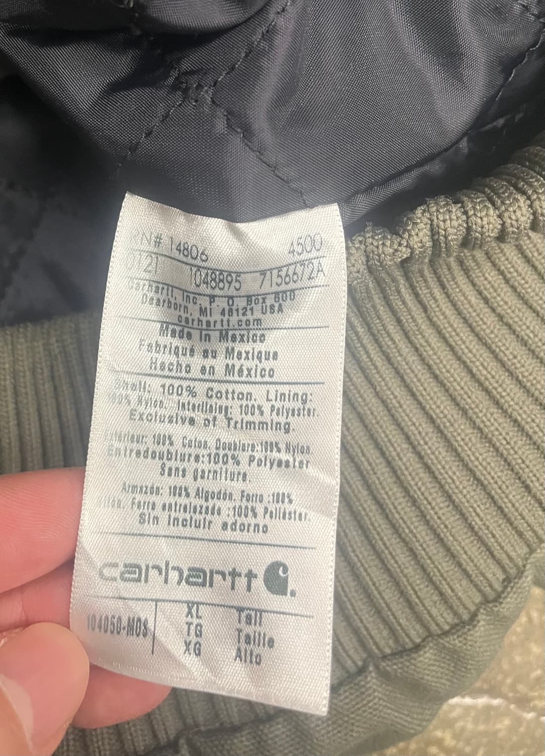 칼하트 모스그린 j130 자켓 상품이미지10