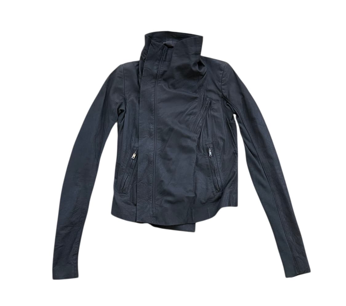 릭오웬스 램스킨 하이넥 레더 자켓 상품이미지1