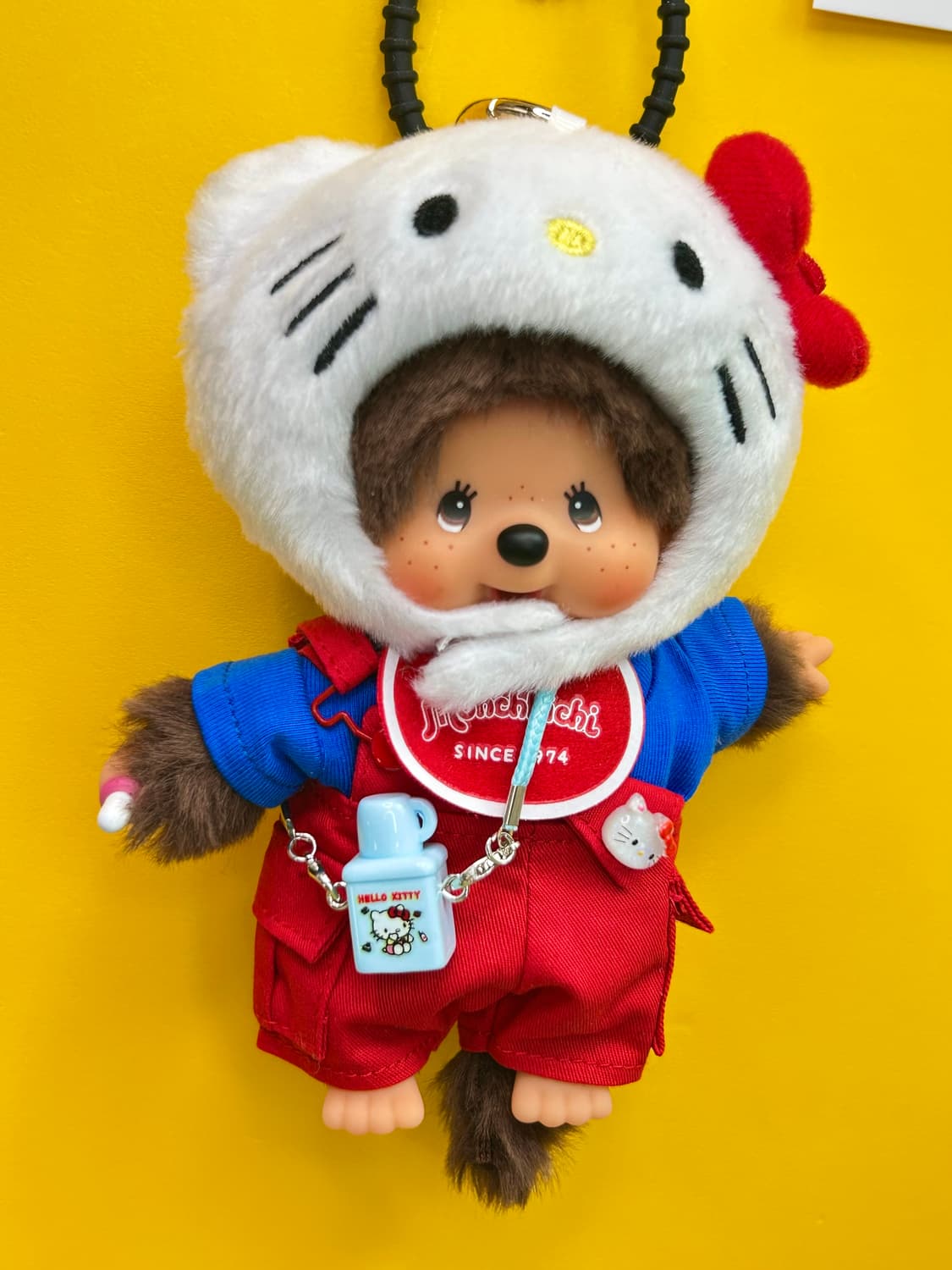 (88)♥️정품몬치치커스텀키링키티무드🍼🐒레드멜빵바지 상품이미지2