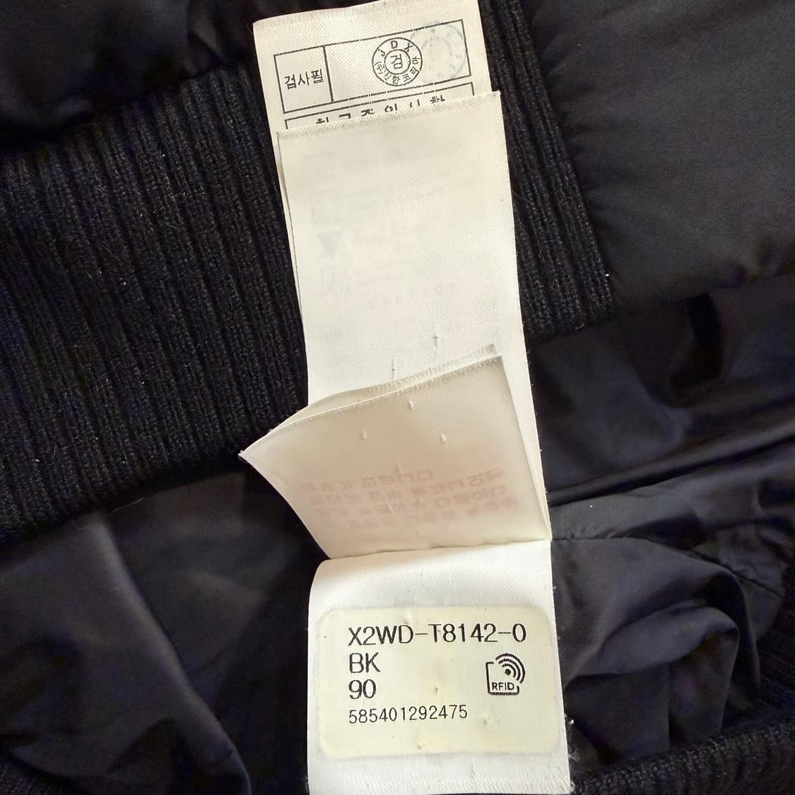 JDX 쓰리쿼터 자켓 화이트 레빗 퍼 블랙 상품이미지5