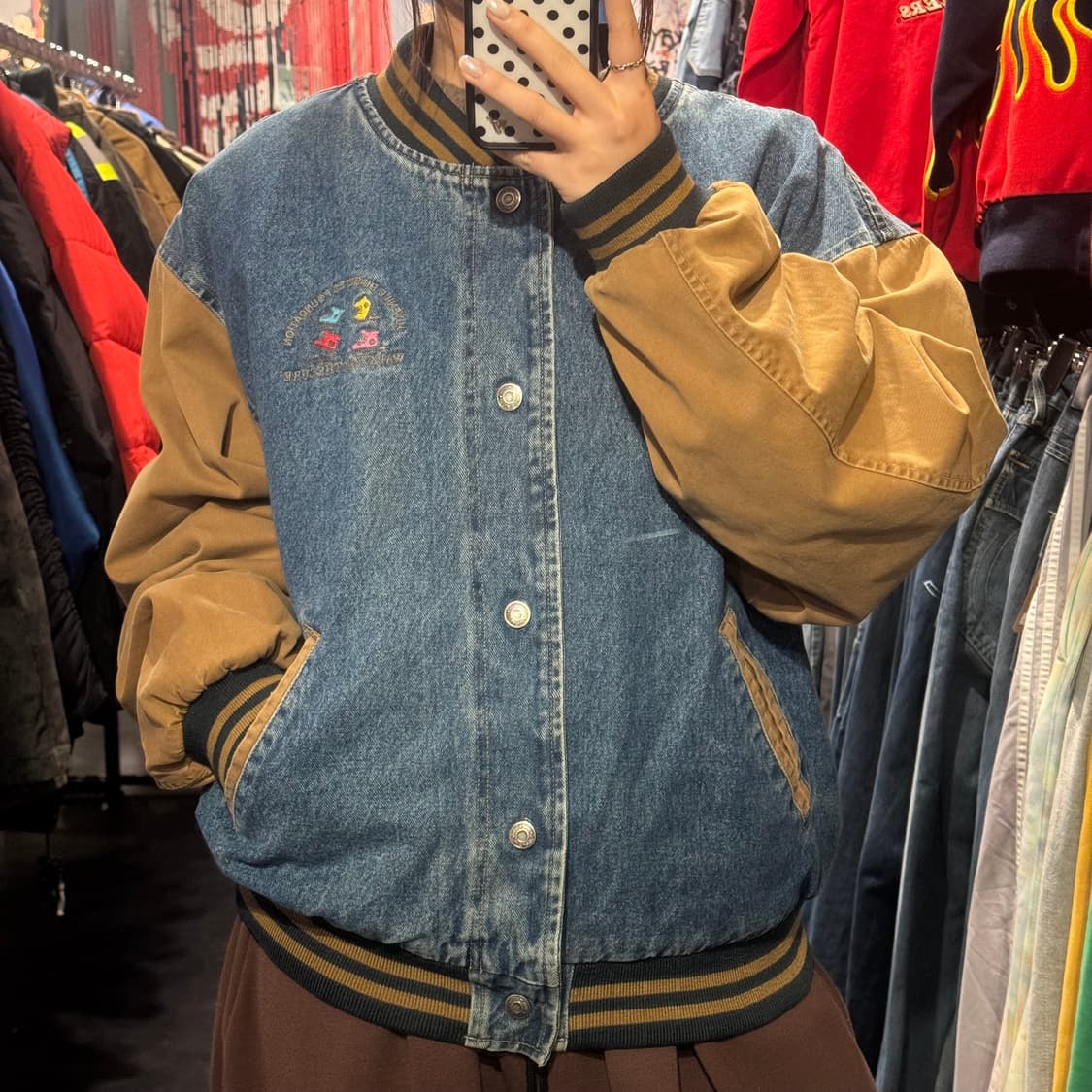 [IM] 데님 바시티자켓 상품이미지3