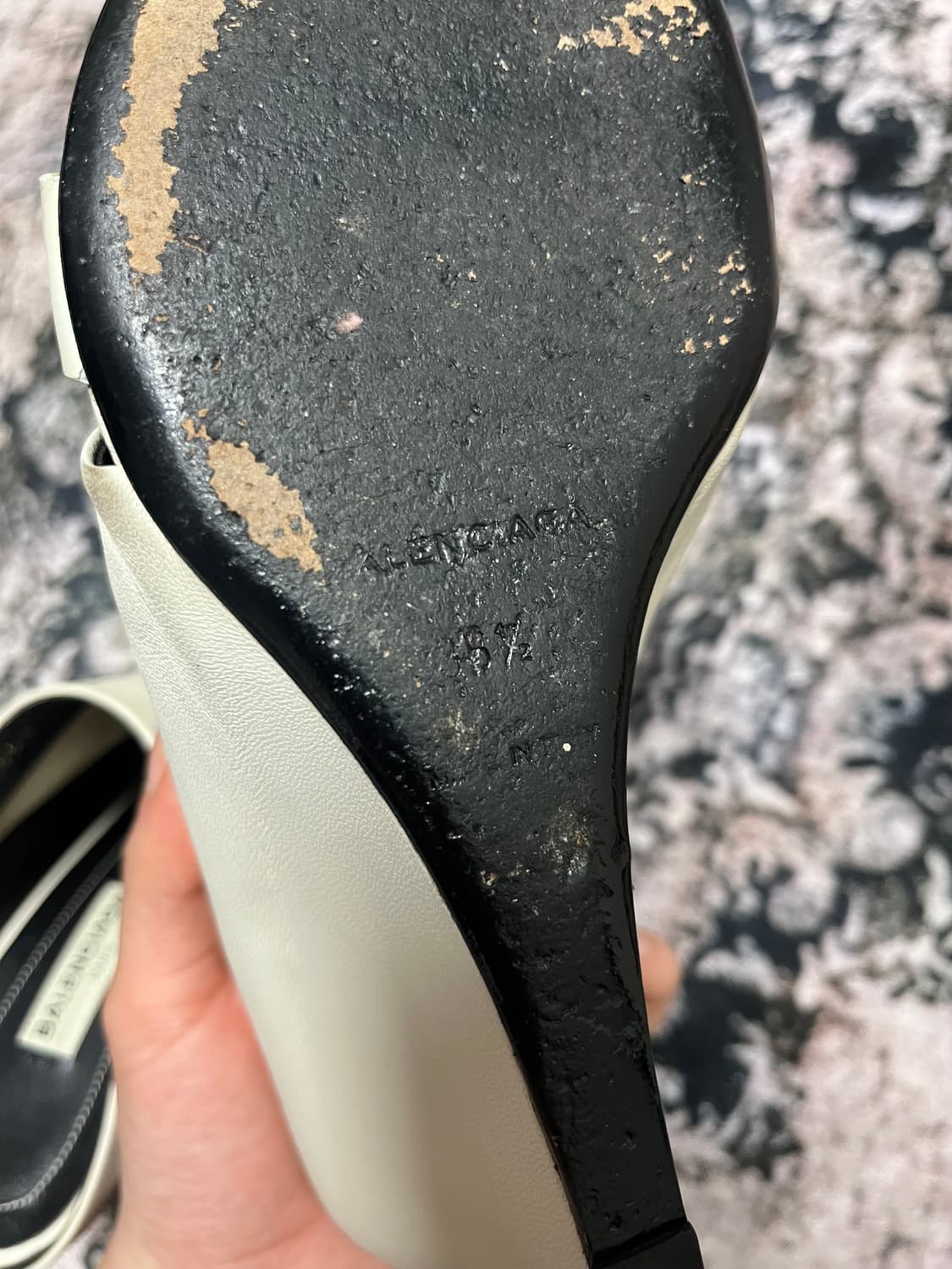 발렌시아가 아카이브 아레나 스터드 웨지 오픈토 힐 235 상품이미지8