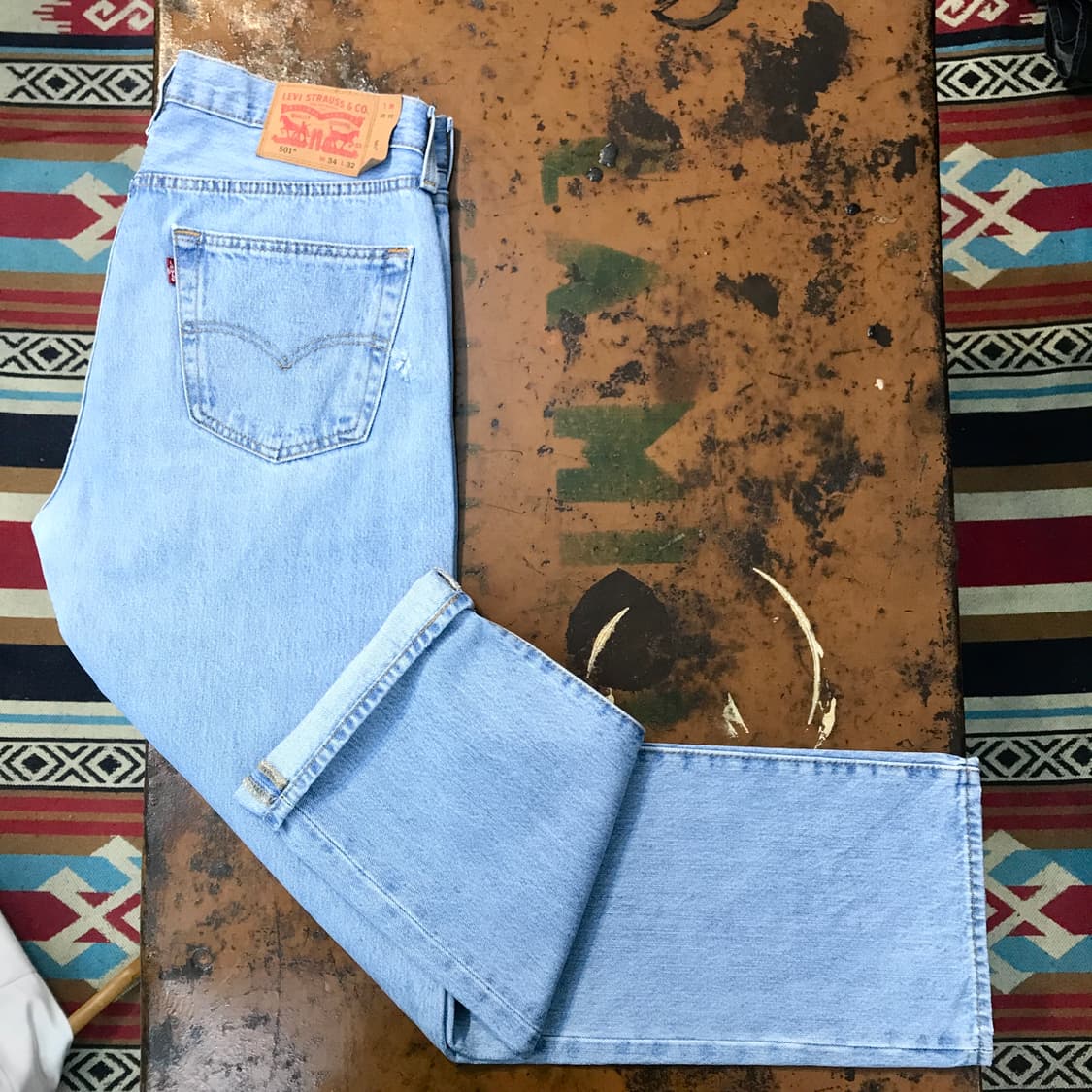 리바이스 501 연청 데님 팬츠 허리 34 35 상품이미지2