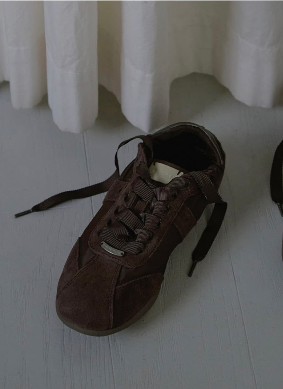 락피쉬웨더웨어 스크런치 플랫 스니커즈 브라운 230 상품이미지1