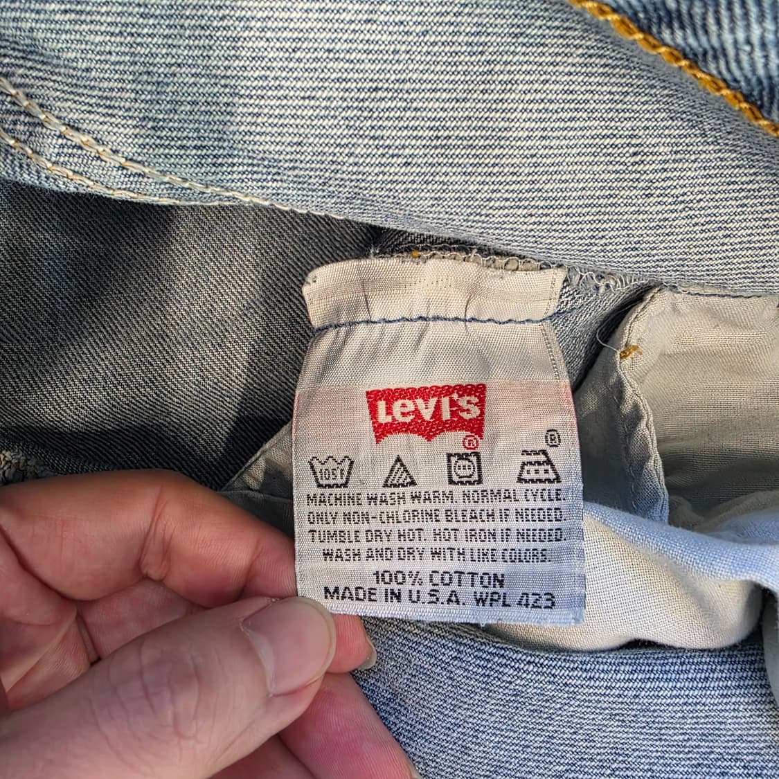 [W36L32]90's USA 리바이스 501 데님 팬츠 상품이미지4