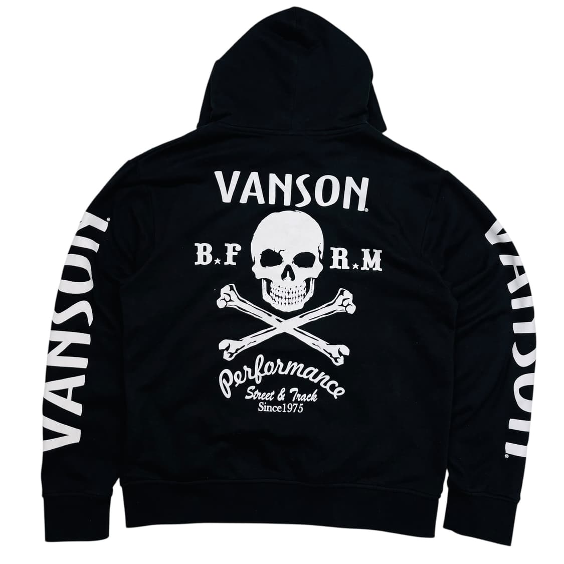 밴슨 레더 사이드 로고 블랙 후드집업 XL 상품이미지4