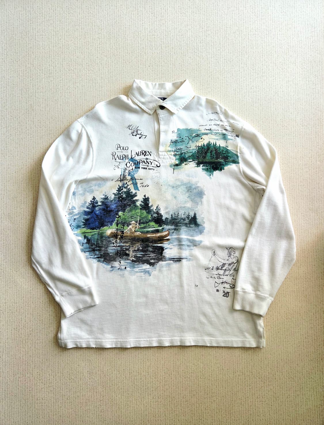 폴로 랄프로렌 아카이브 스포츠맨 피싱 럭비티 상품이미지2