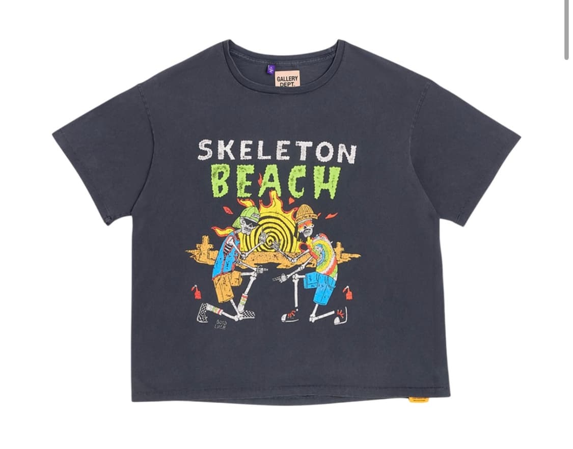 (L) 갤러리 디파트먼트 스켈레톤 비치 티셔츠 빈티지 블랙 상품이미지1