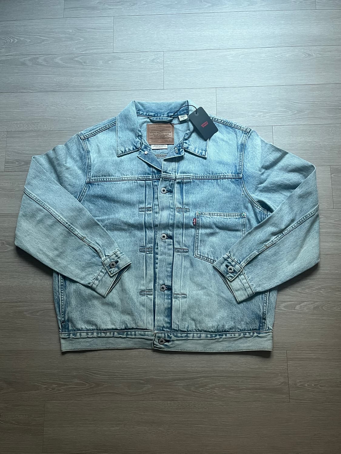 (새상품) 리바이스 프리미엄라인 타입1 터키석 트러커 자켓 상품이미지1