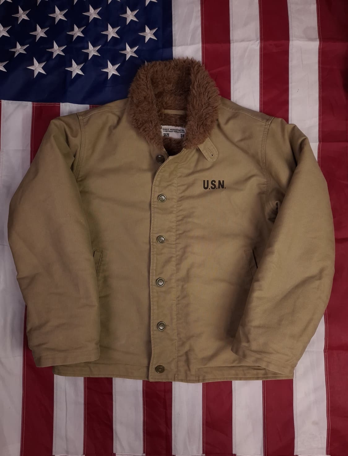 미해군 밀리터리 복각 N-1 덱자켓 상품이미지1