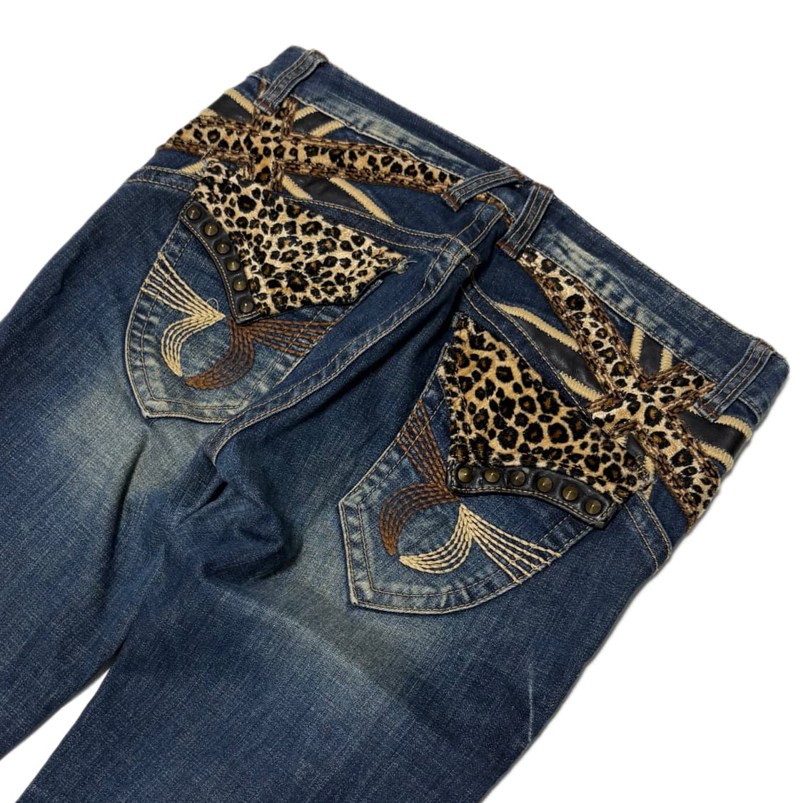 Red pepper leopard low rise jeans 상품이미지3