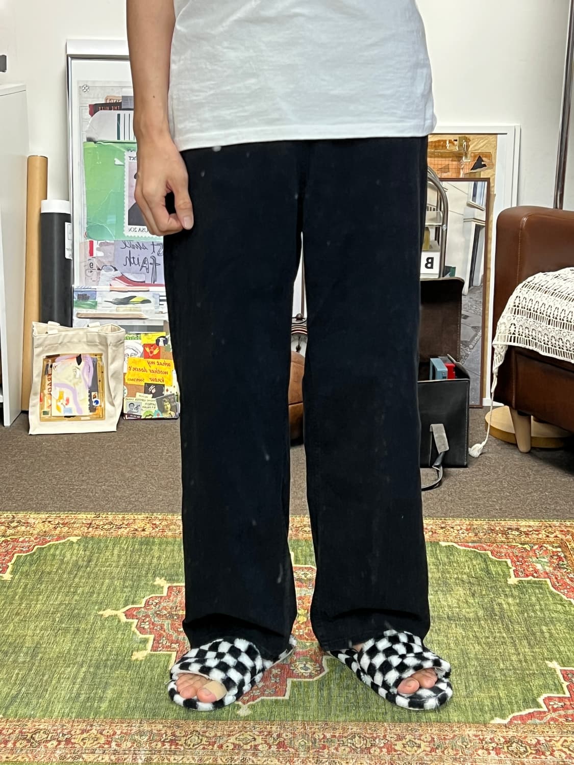 Ootj 블랙 와이드팬츠 28 상품이미지4