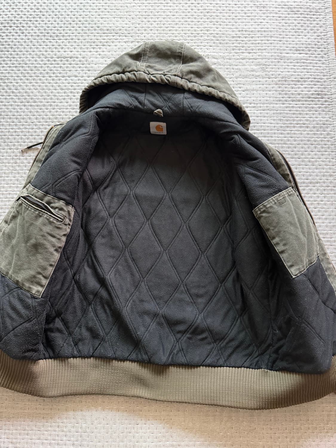 [M] 칼하트 j130 샌드스톤 덕 액티브 자켓 모스 상품이미지3