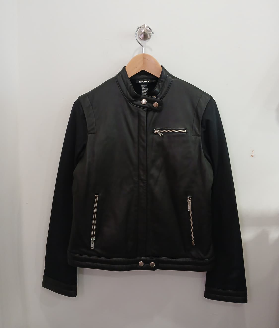 DKNY 양가죽 패브릭배색 자켓  상품이미지1