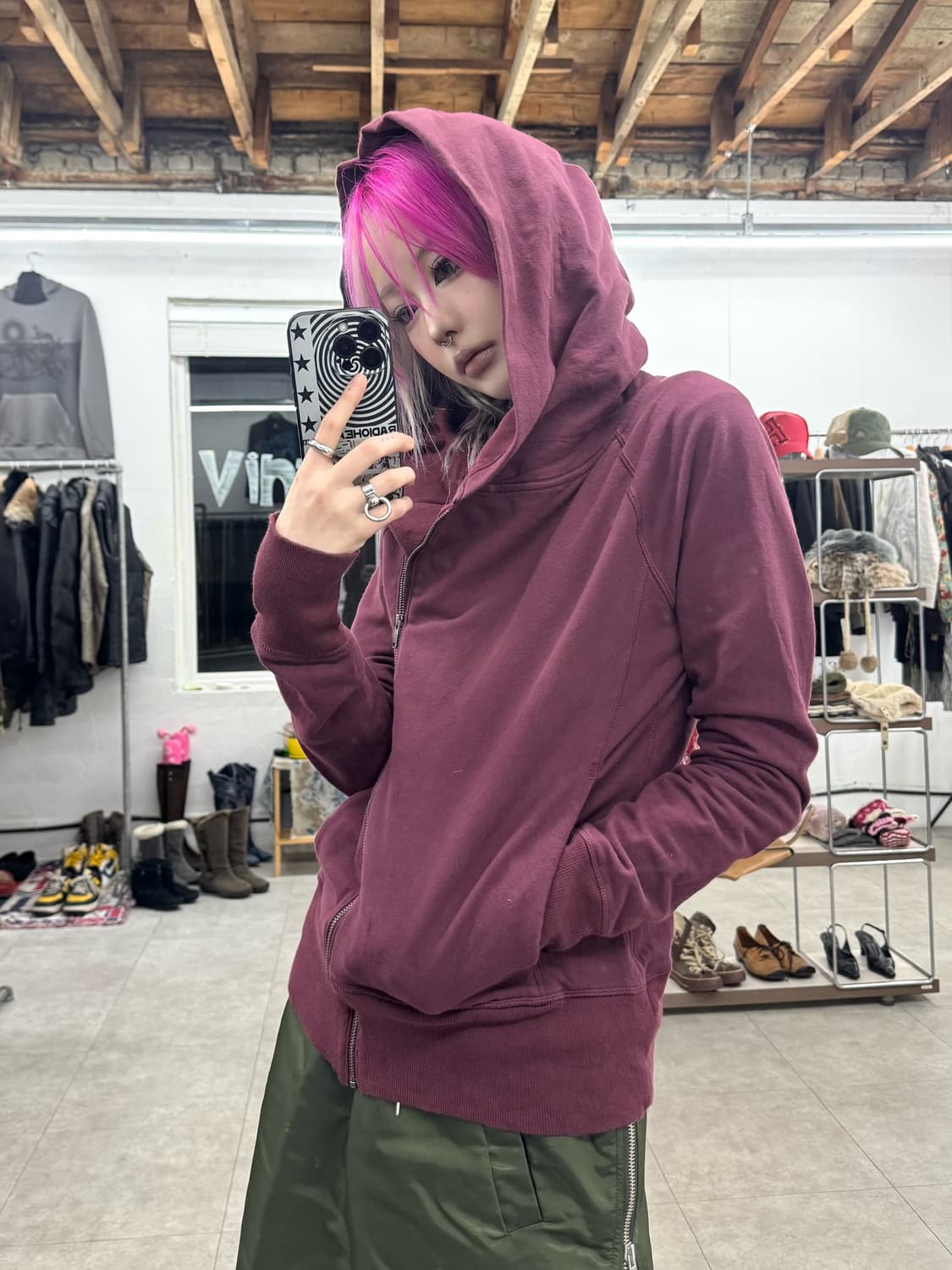 나이키 사선 후드 집업 상품이미지1