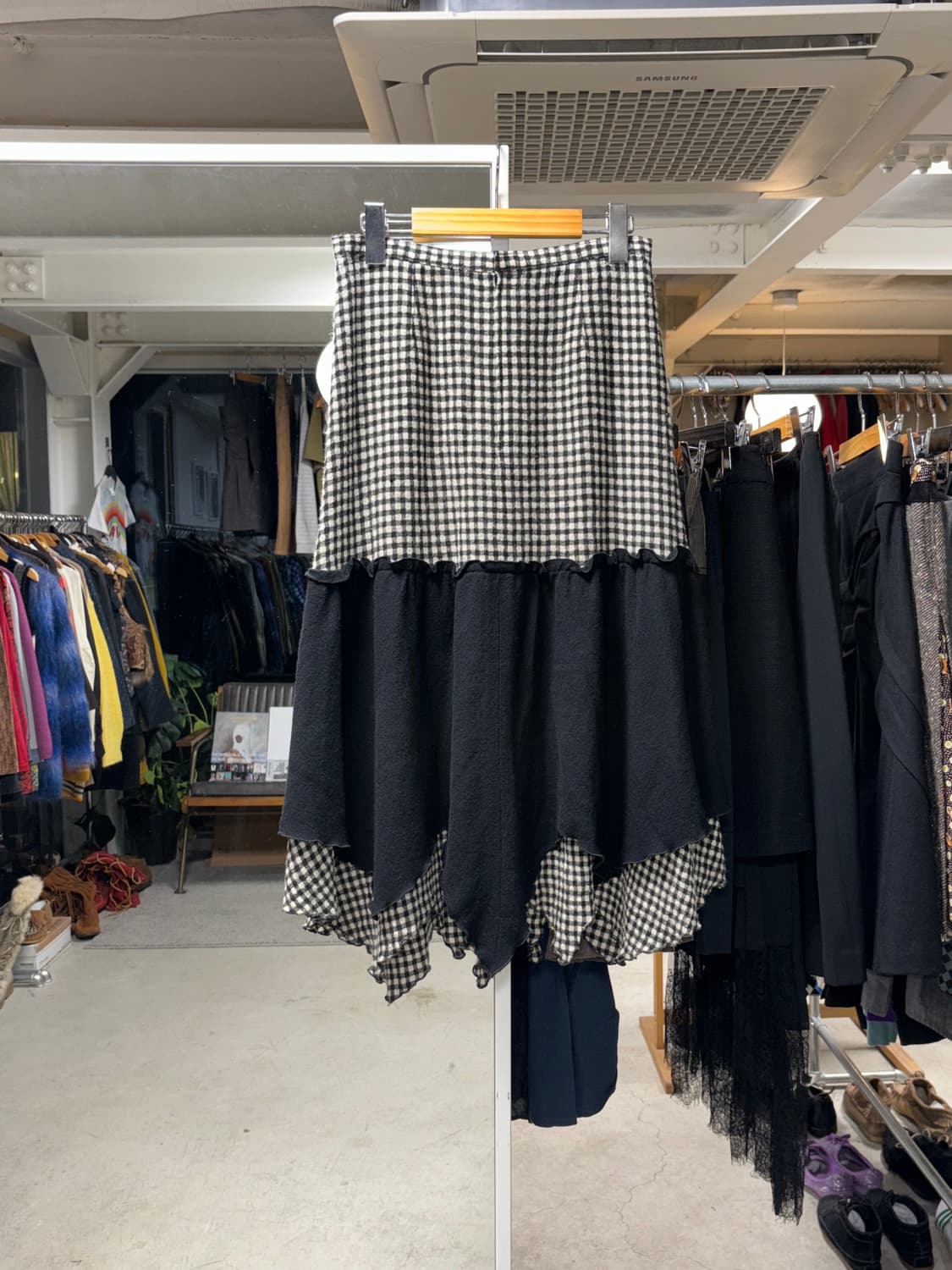 센소유니코 t.b 레이어드 플레어 울스커트 상품이미지2