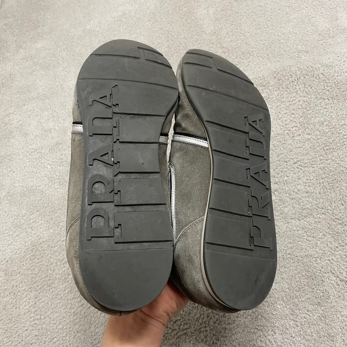 275) 프라다 스포츠 스웨이드 나일론 매치레이스 스니커즈 그레이 상품이미지6