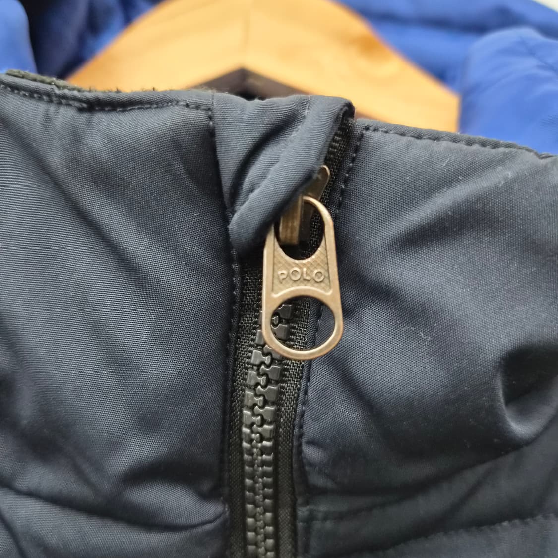 폴로 랄프로렌 빅포니 네이비 후드 덕다운 패딩 여자 XL 상품이미지3