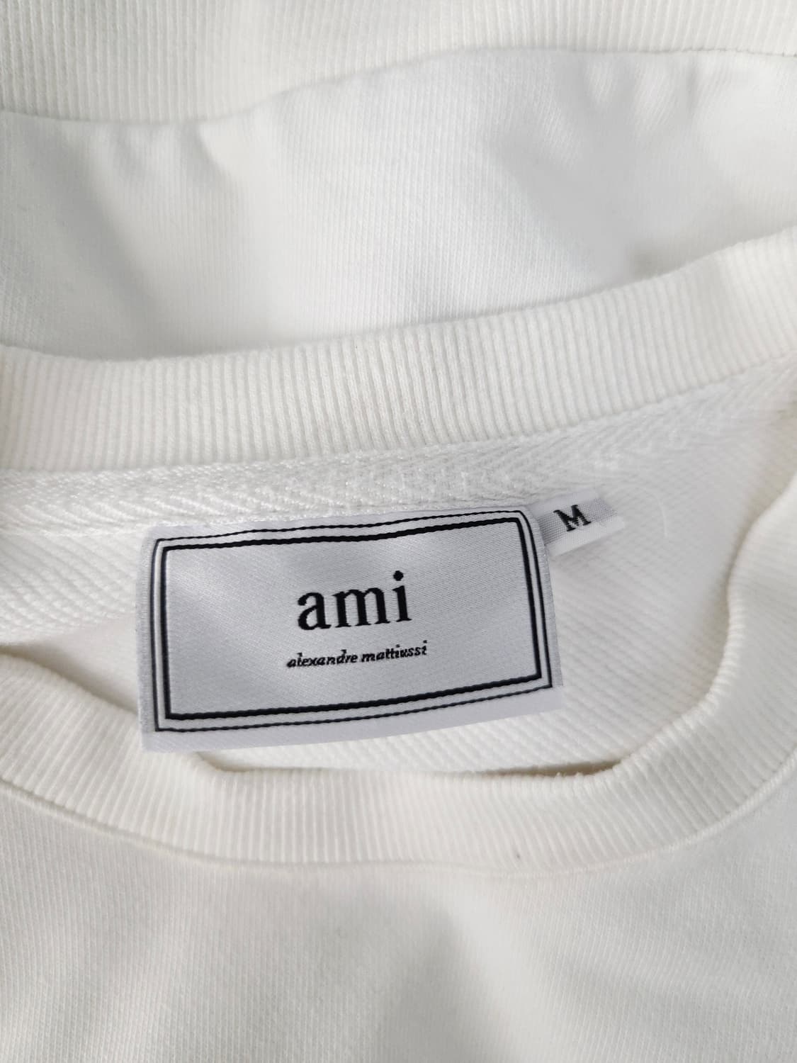 아미(AMI) 빅 하트 로고 스웨트셔츠 맨투맨 화이트 상품이미지7