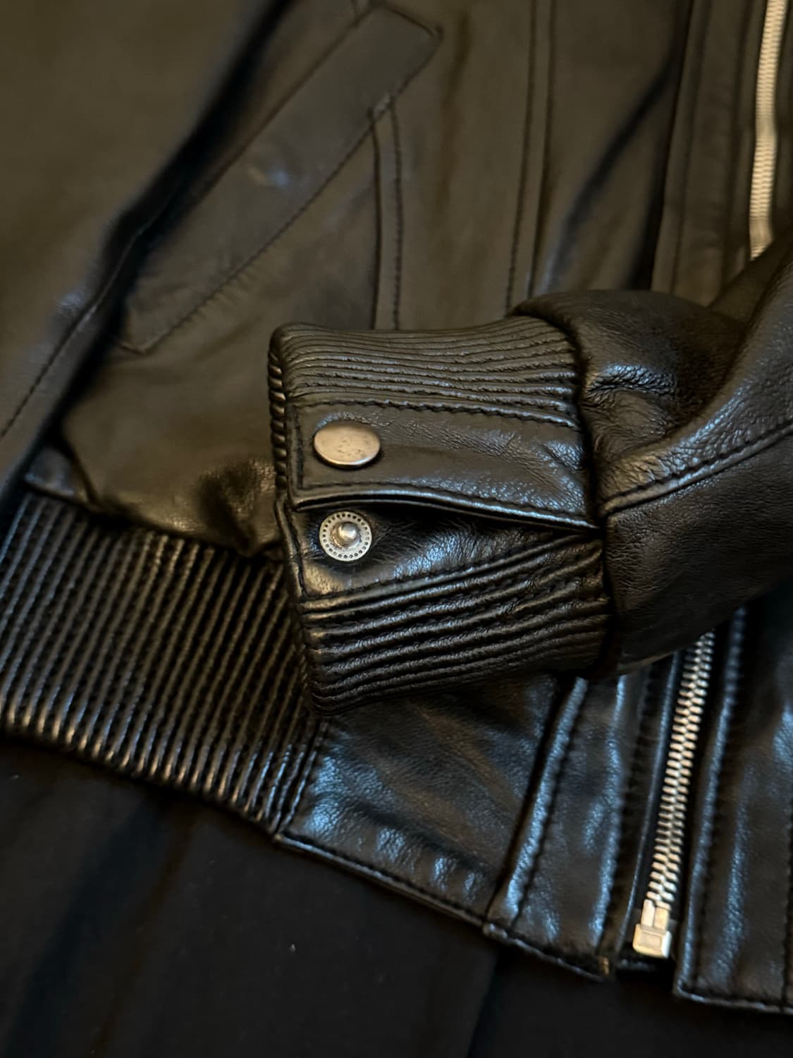 빈티지 바이커 램스킨 자켓 상품이미지4