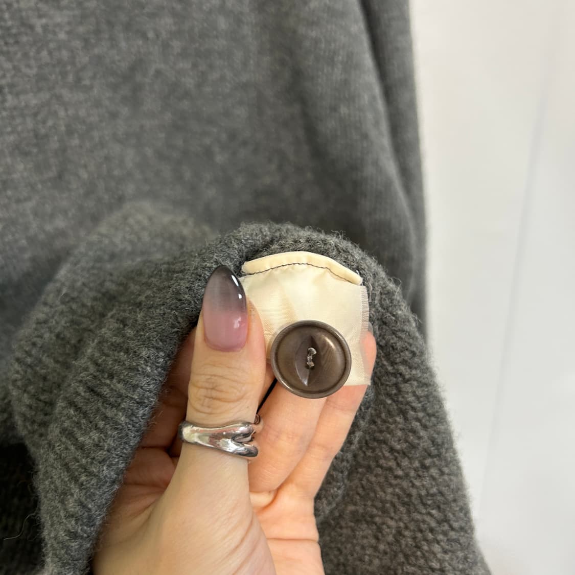 90s 폴로 랄프로렌 숄카라 가디건 100 그레이 상품이미지4