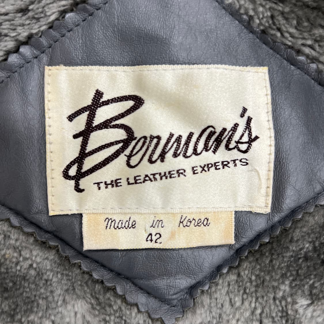 VTG 빈티지 그레이 레더 자켓 42 상품이미지3