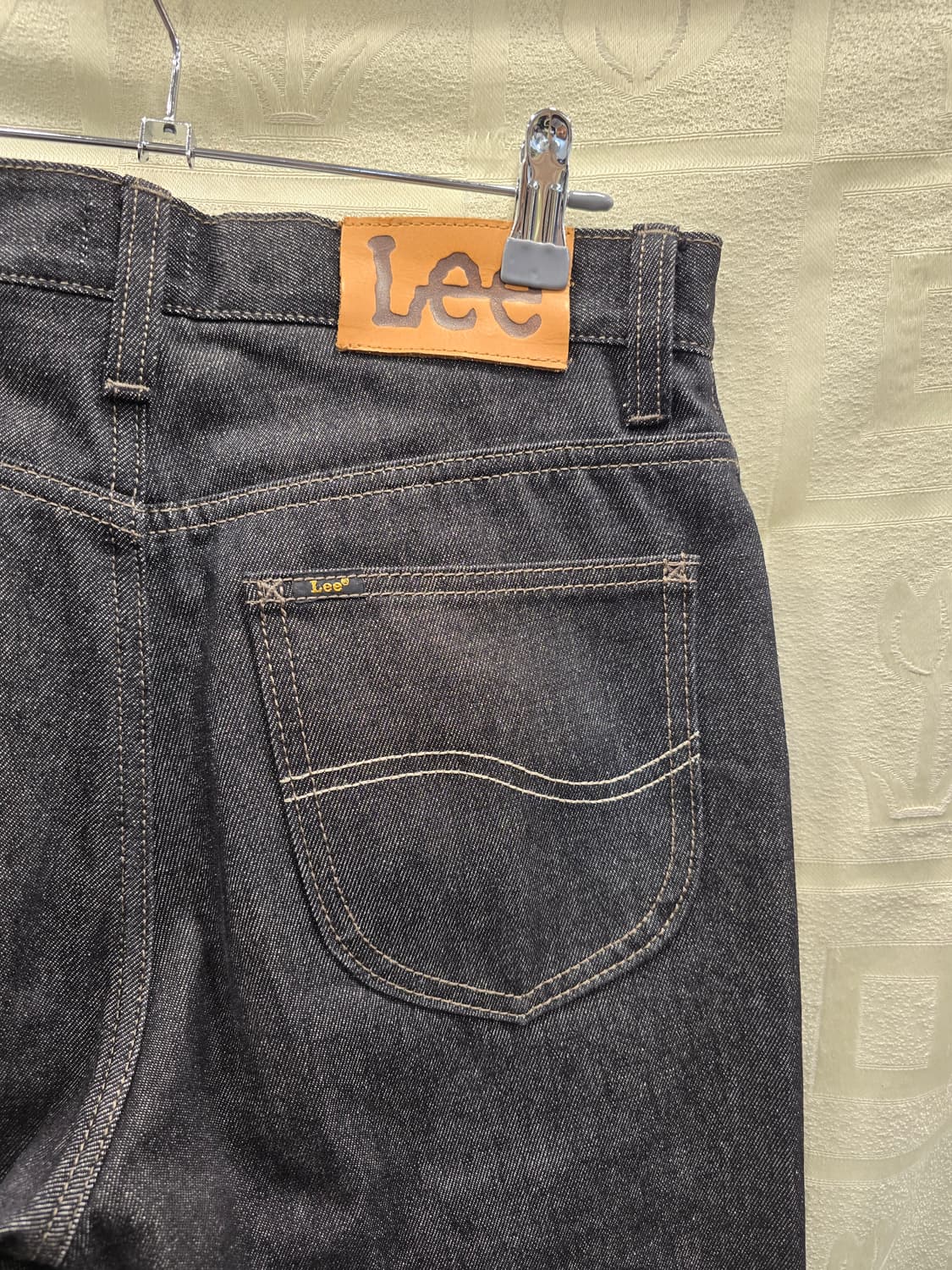 리 Lee 블랙 데님 와이드 팬츠 27~28 상품이미지6