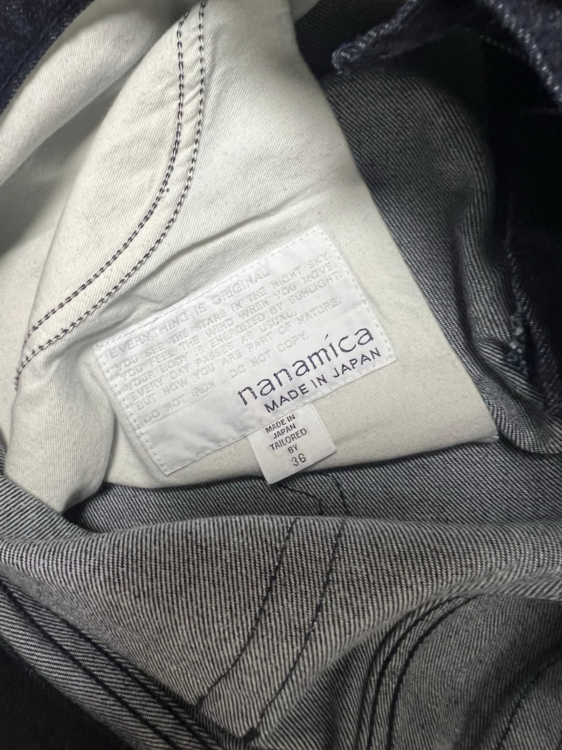 나나미카 5포켓 스트레이트 핏 데님 36사이즈 상품이미지6