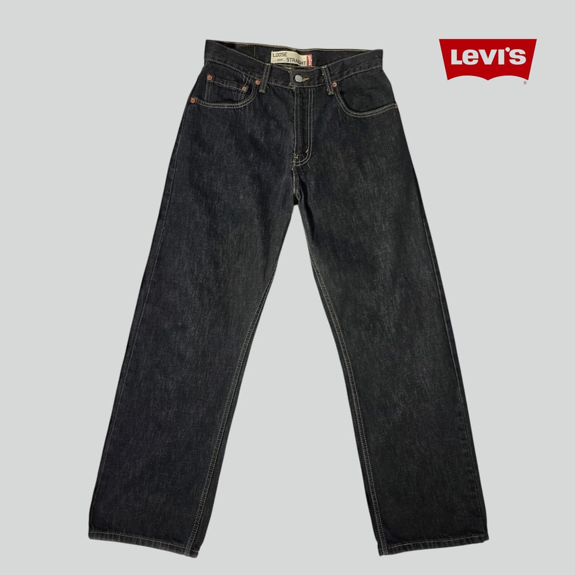 [W29L30]00s 리바이스 569 루즈스트레이트핏 블랙 데님팬츠 상품이미지1