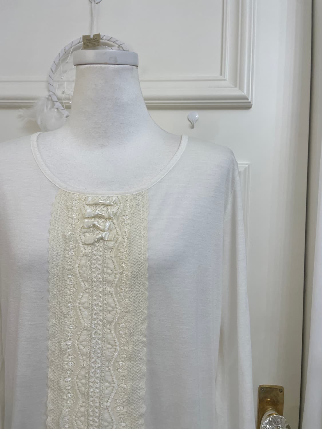 white lace bow point fairy top(size-L) 상품이미지5