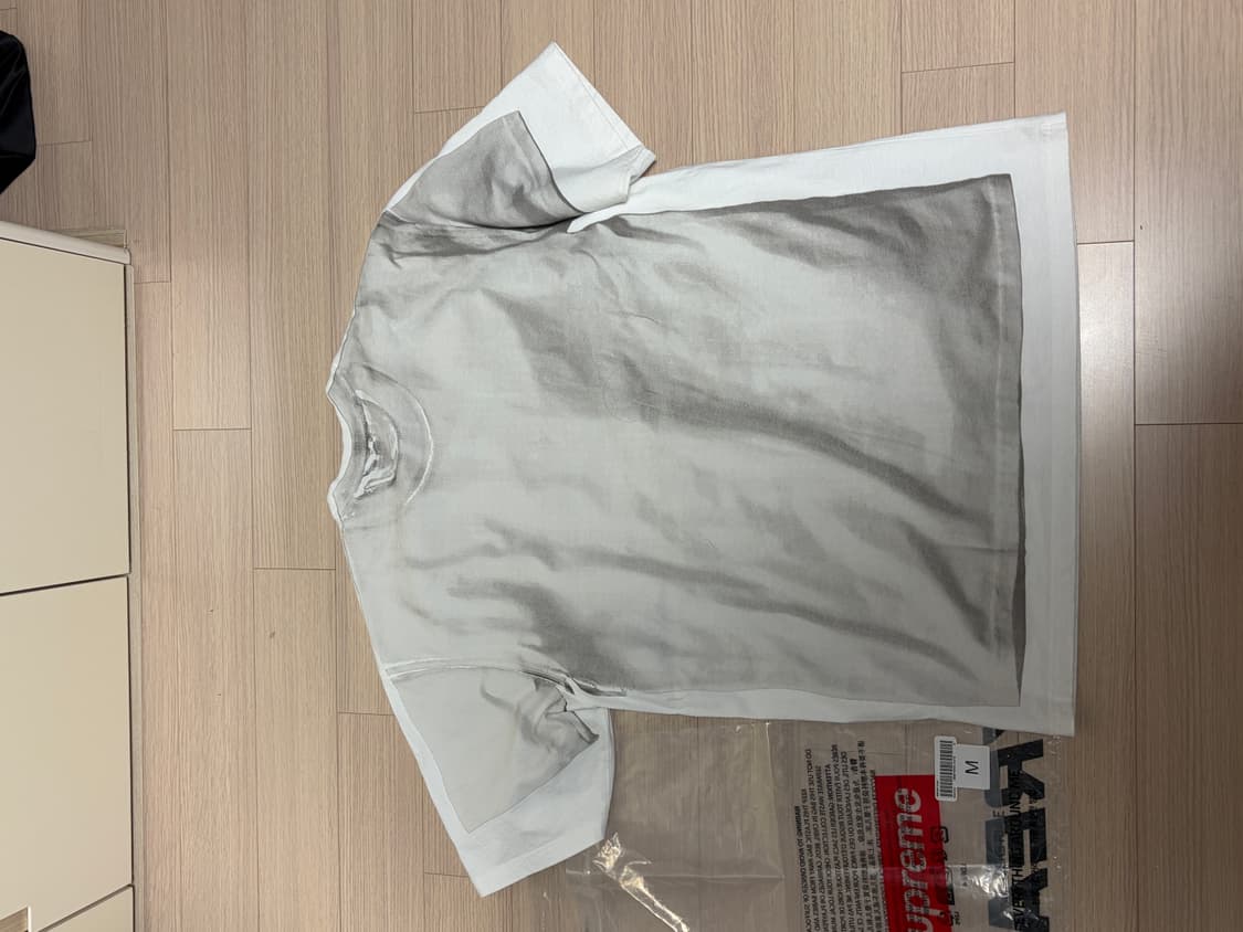 [M] 슈프림 x MM6 메종 마르지엘라 박스로고 티셔츠 화이트 상품이미지4