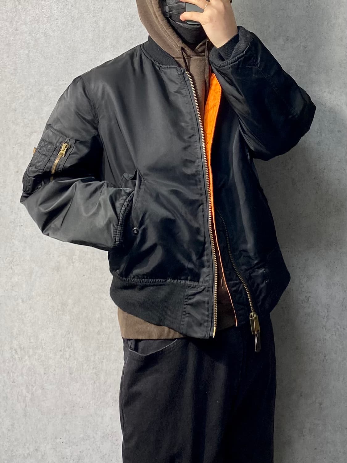 [M] 90s USA 알파인더스트리 MA-1 플라이트 자켓 상품이미지9