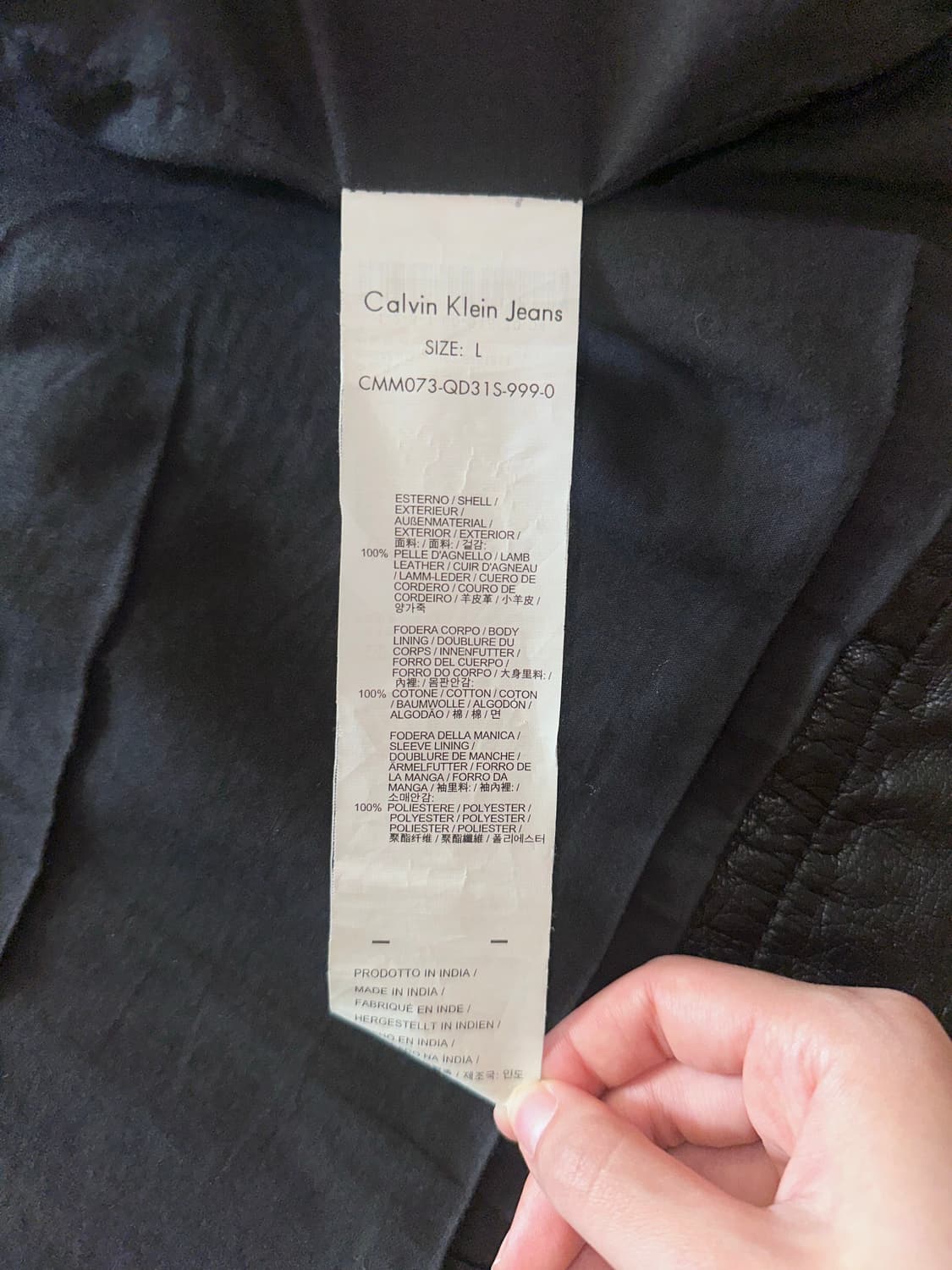 켈빈클라인 진 겉감 100% 양가죽 자켓 상품이미지7