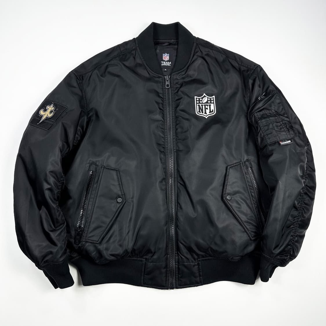 NFL 백로고 블랙 봄버 ma1 항공점퍼 자켓 (XL) 상품이미지2