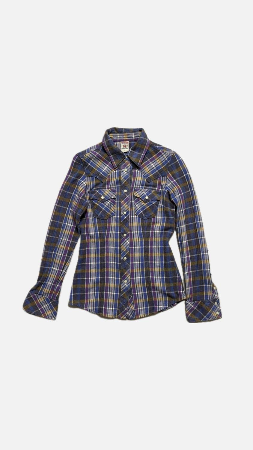 Y2k 트루릴리젼 웨스턴 플란넬 셔츠 - 투브로큰 걸즈 맥스깔 상품이미지2