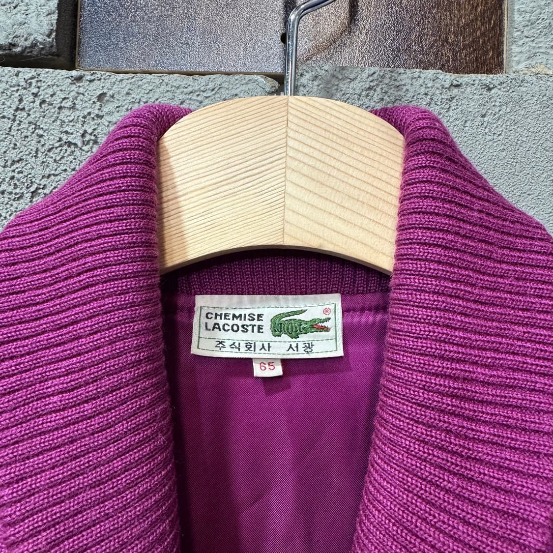 80s 라코스테 퍼플 블루종 자켓 (S)   상품이미지7