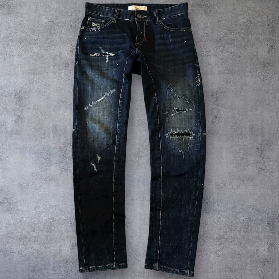 (29) 유광 코팅진 워싱 데미지 데님 청바지 3종 상품이미지4