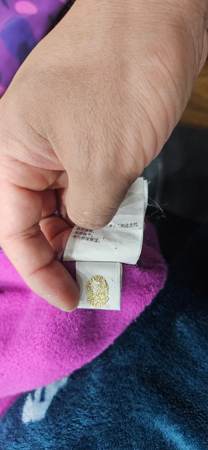 베이프 스와로브스키 후드집업 퍼플 엑라 상품이미지5