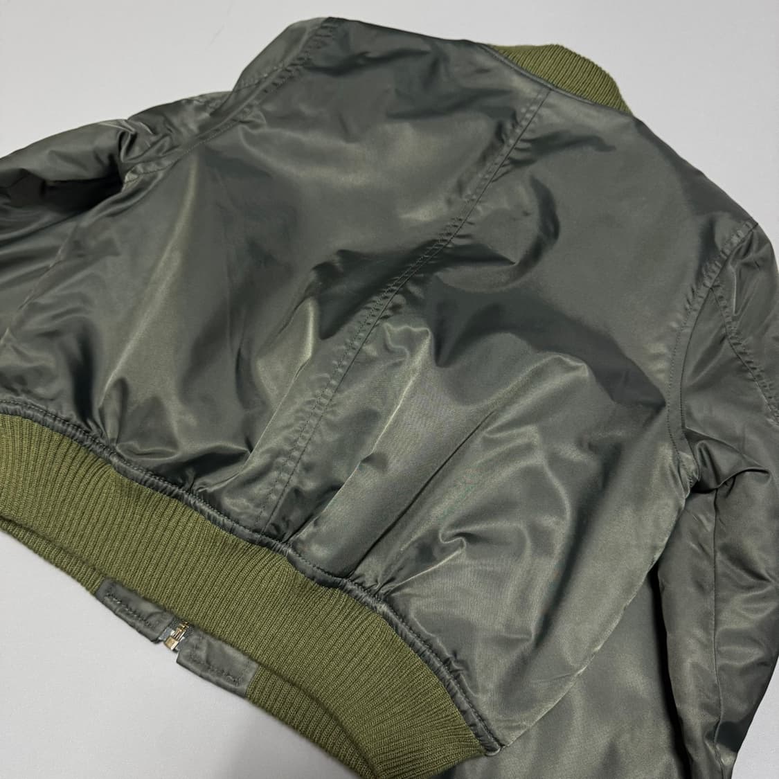 SLY Japan 올리브 덤블 리버시블 쇼트 플라이트 MA-1 자켓 상품이미지6