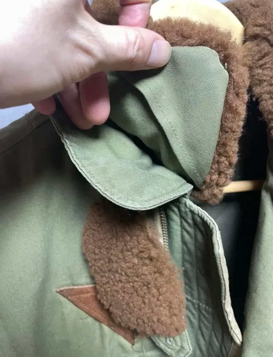 폴로 랄프로렌 양털 넥 카라 탱커 자켓 S 상품이미지4