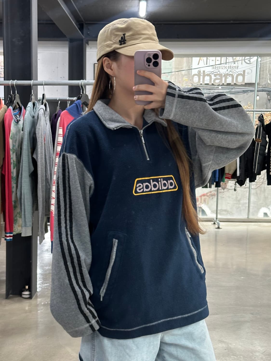  아디다스 90s 올드스쿨 플리스 아노락  상품이미지2